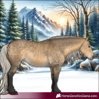Horse Color:Silver Buckskin Dun 