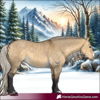 Horse Color:Silver Buckskin Dun 