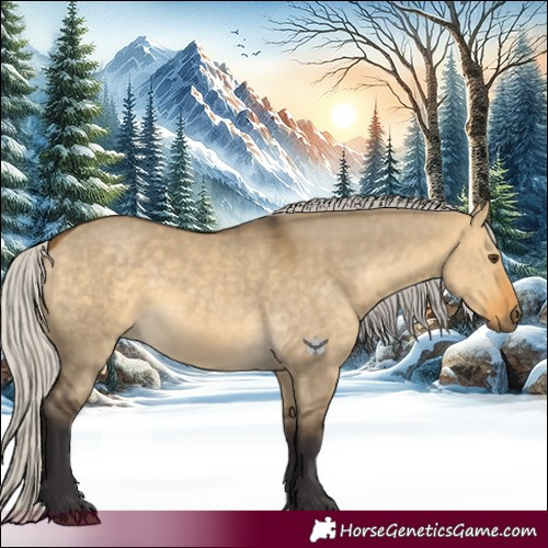 Horse Color:Silver Buckskin Dun 