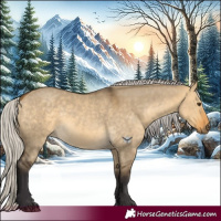 Horse Color:Silver Buckskin Dun
