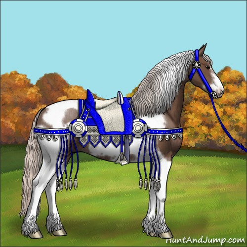 Horse Color:Silver Black Tobiano Frame Rabicano 