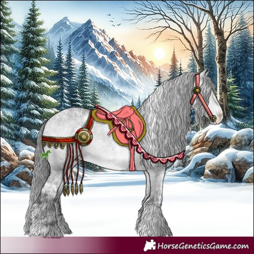 Horse Color:White Spotted Bay Chinchilla Ice Sabino Appaloosa 