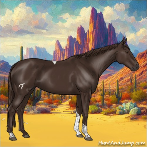 Horse Color:Liver Chestnut Tobiano 