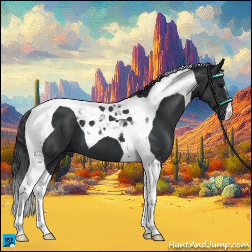 Horse Color:Black Tobiano 