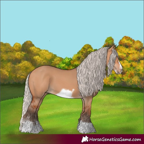 Horse Color:Silver Bay Dun Sabino Tobiano Frame Rabicano 