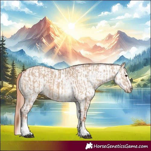 Horse Color:White Spotted Red Dun Rabicano  and White Spotted Gold Champagne Dun Rabicano 