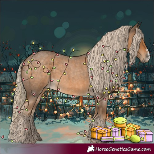 Horse Color:Chocolate Palomino Roan Frame