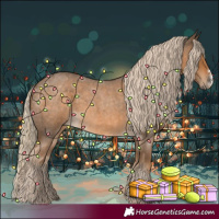 Horse Color:Chocolate Palomino Roan Frame 