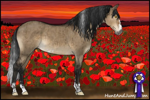 Horse Color:Gray Brown Dun Sabino Brindle