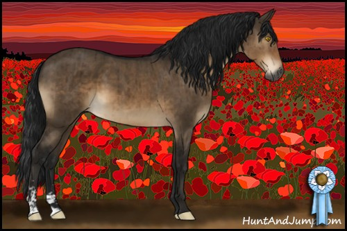 Horse Color:Gray Brown Dun Sabino Brindle