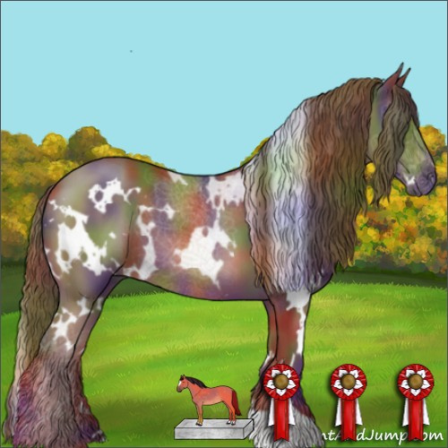 Horse Color:Nacre White Spotted Red Onyx