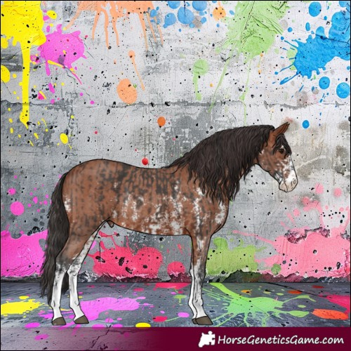 Horse Color:Bay Sabino Rabicano and Bay Sabino Rabicano