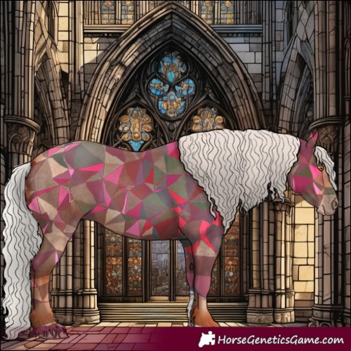 Horse Color:Silver Sable Champagne Roan Tobiano 