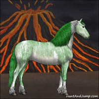 Horse Color:Gray Watercolor Brown Ice Dun Tobiano 