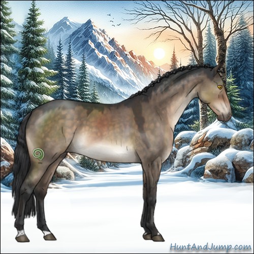 Horse Color:Brown Roan Dun 