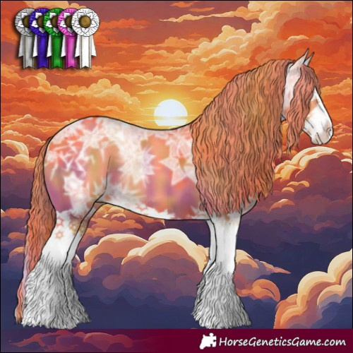 Horse Color:Nacre Watercolor Liver Chestnut Ice Splash