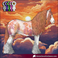 Horse Color:Nacre Watercolor Liver Chestnut Ice Splash 