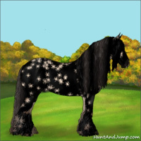 Horse Color:Void White Spotted Amber Champagne Dun
