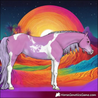 Horse Color:Watercolor Chestnut Tobiano 