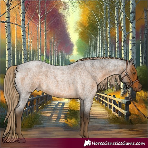 Horse Color:Chocolate Palomino Roan 