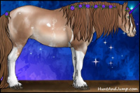 Horse Color:White Spotted Liver Chestnut Pearl Tobiano