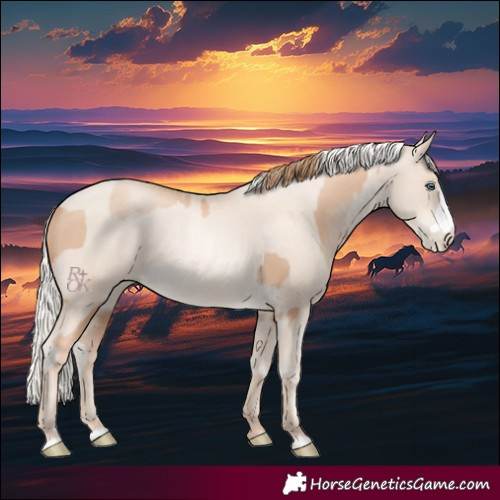 Horse Color:Gold Champagne Pearl Rabicano  and Gold Cream Champagne Pearl Rabicano 