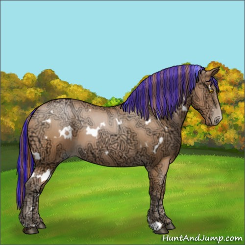 Horse Color:Painted White Spotted Bay Ice Pearl