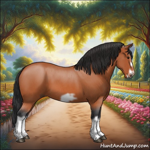 Horse Color:Bay Roan Splash Frame