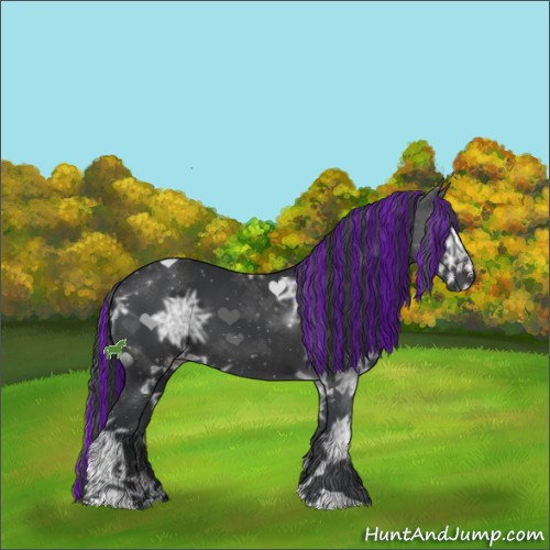 Horse Color:Painted Black Ice Sabino 