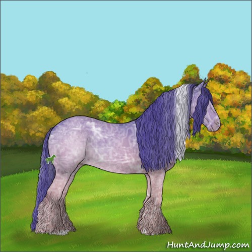 Horse Color:Watercolor Black Ice Sabino 