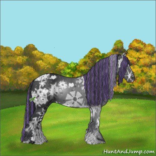 Horse Color:Painted Black Ice Sabino 