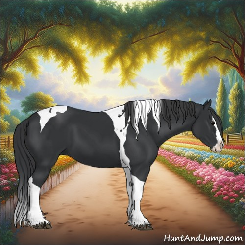 Horse Color:Black Splash Tobiano 