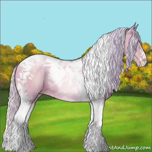 Horse Color:Watercolor Silver Grullo Pearl Tobiano 