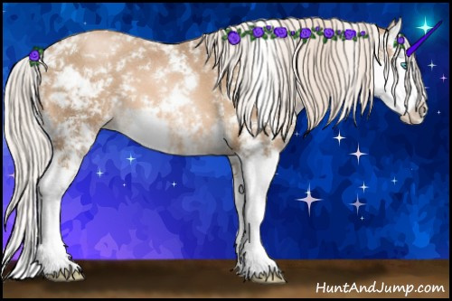 Horse Color:Chocolate Palomino Pearl Sabino Splash 