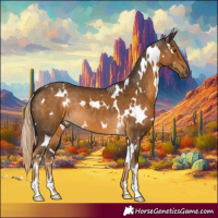 Horse Color:White Spotted Chocolate Palomino 