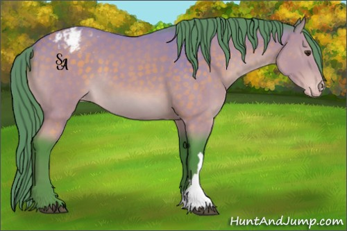 Horse Color:Watercolor Buckskin Mushroom Varnish
