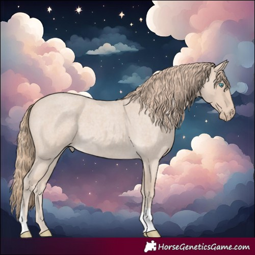 Horse Color:Smoky Creme Roan Tobiano 