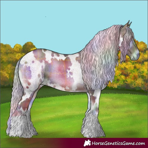 Horse Color:Nacre Plaid  White Spotted Silver Bay Onyx 