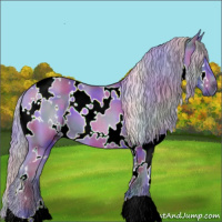 Horse Color:Nacre Watercolor White Spotted Silver Bay