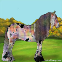 Horse Color:Nacre Plaid White Spotted Bay Onyx