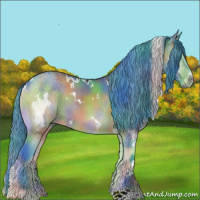 Horse Color:Nacre Watercolor White Spotted Bay Onyx 