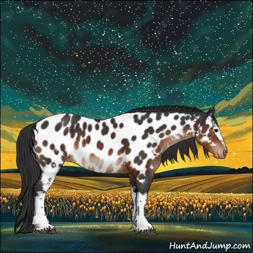 Horse Color:White Spotted Brown Appaloosa 