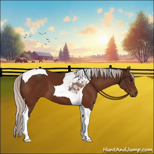 Horse Color:Silver Bay Tobiano