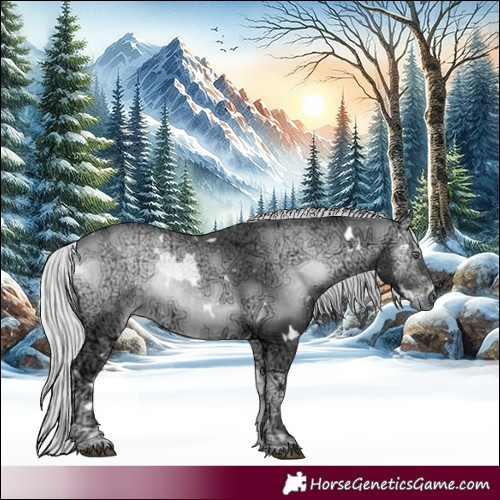 Horse Color:White Spotted Silver Brown Chinchilla Ice Onyx 