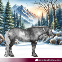 Horse Color:White Spotted Silver Brown Chinchilla Ice Onyx 