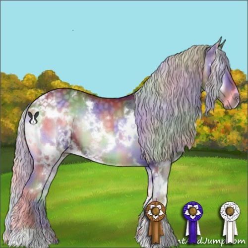 Horse Color:Nacre White Spotted Chocolate Silver Blue Onyx Chinchilla