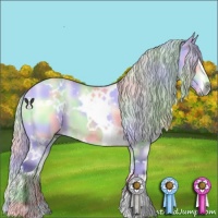 Horse Color:Nacre White Spotted Silver Bay Chinchilla Onyx