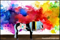 Horse Color:Watercolor Blue Onyx Ice Splash Tobiano 