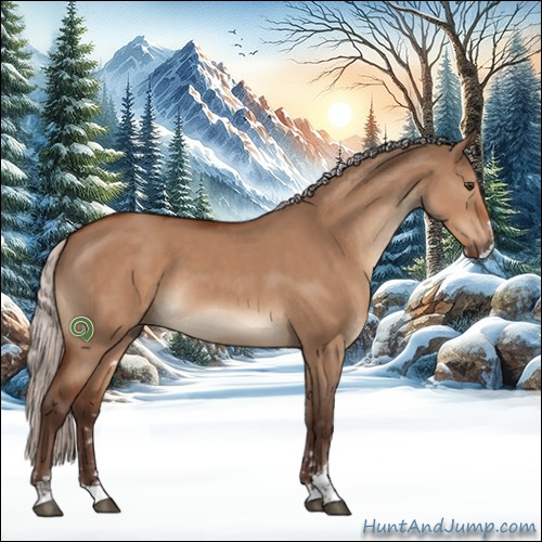 Horse Color:Silver Brown Dun Sabino Rabicano