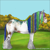 Horse Color:Painted White Spotted Bay Onyx 